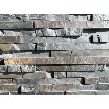 Fasádní barva Břidlie Rusty slate 4x řezané pásky Výška: 2,6cm