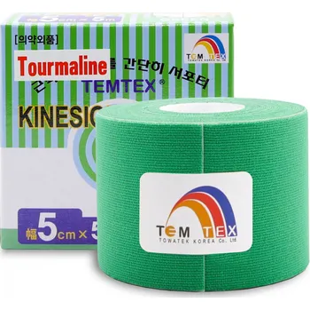 Tejpovací páska Temtex kinesio tape Tourmaline, zelená tejpovací páska 5cm x 5m