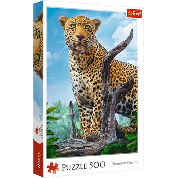 Puzzle Trefl 37332 Divoký Leopard 500 dílků 