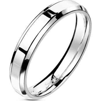 Prsten Ocelový prsten lesklý, šíře 4 mm (52)