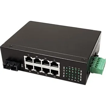 Switch ROLINE Průmyslový Ethernet přepínač 10/100, 8 portů (1x sdílený SC), na DIN lištu - 21.13.1152