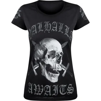 Dámské tričko tričko dámské - SKULL - VICTORY OR VALHALLA - VOV021DA - XL