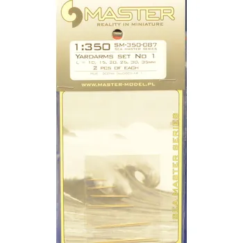 Plastikový model Master 1/350 Yardarms set No.1 (12 pcs.)