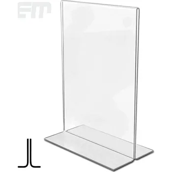 Prezentační plexi stojánek T, A5 (150x210 mm) - na výšku