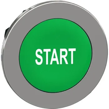 vypínač ZB4FA333 Ovládací hlavice stiskací se symbolem, zapuštěná montáž, Zelená, Schneider Electric