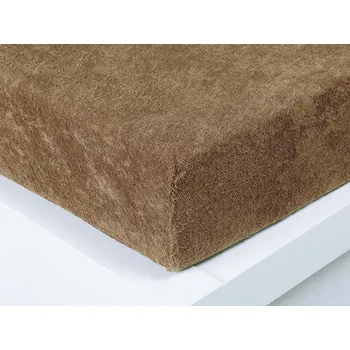 Prostěradlo Froté prostěradlo hnědé 160x200x15