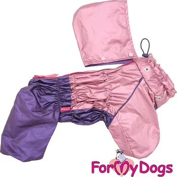 Obleček pro psa FOR MY DOGS Pláštěnka PINK METALLIC, růžovo-fialová, Velikost: 22/XXXL