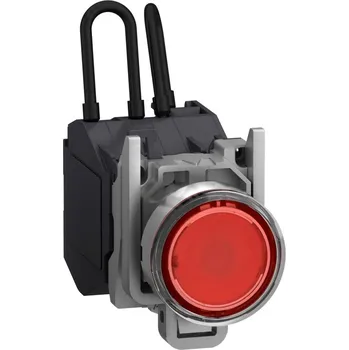 vypínač a zásuvka XB4BW24BM5GEX Ovládač stiskací prosvětlení do prostř. s nebezp. Výbuchu, Test, 24…240V, Rudá, Schneider Electric