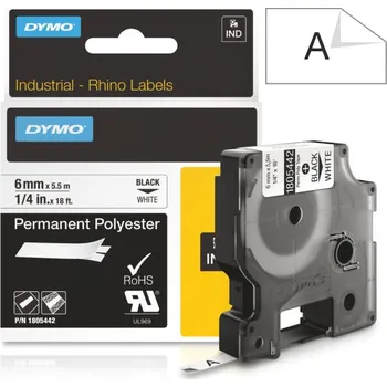 Pásek do tiskárny Páska Dymo Rhino PES, 6mm (1805442) bílá, černý tisk, 5,5m