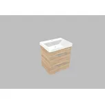 Krajcar LX-Luxury Koupelnová skříňka s keramickým umyvadlem 80x46x65 cm, LX80 Barva: Dub somona