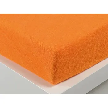 Prostěradlo Froté prostěradlo oranžové 220x200x15
