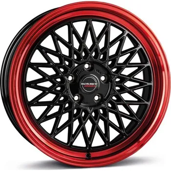 Alu kolo Alu disk Borbet B 7x17, 4x100, 64.0, ET30 black rim red