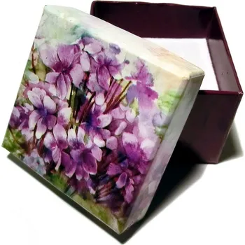 Dárková krabička Krabička fialky - 50x50x35mm