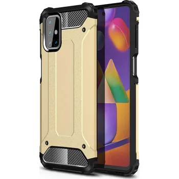 Pouzdro na mobilní telefon Beweare Armor kryt na Samsung Galaxy M31s - zlatý