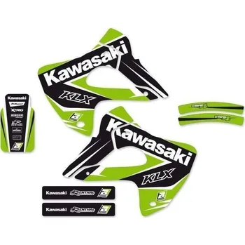 Samolepicí dekorace na vozidlo BLACKBIRD sada ochranných nálepek KAWASAKI KLX 300 97-08 DREAM 4
