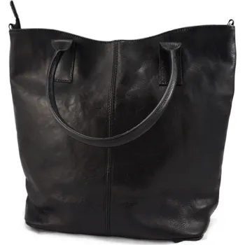 Kabelka Vere Pelle ITALSKÁ KOŽENÁ KABELKA MAXI XXXL černá Barva: Černá