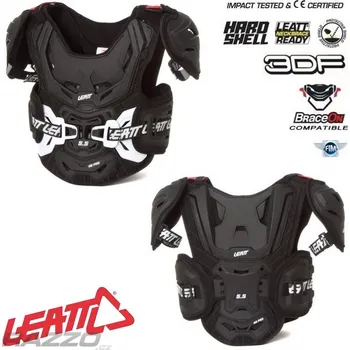 Motocyklový chránič hrudi a pátěře Dětský chránič hrudi a zad Leatt 5.5 Pro HD Junior Chest Protector Black White Dětská - JUNIOR