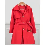 Dívčí luxusní červený jarní/podzimní kabát Abel&Lula (5327)