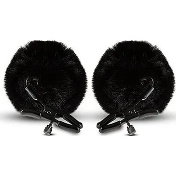 Skřipce na bradavky Blush NOIR POM ADJUSTABLE NIPPLE CLAMPS black | Blush Novelties