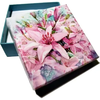 Dárková krabička Krabička lilie - 80x80x25mm