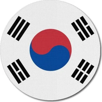 Vlajka Pelisport Korejská vlajka kulatá ø 60 mm