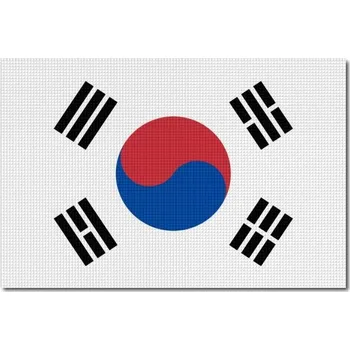 Vlajka Pelisport Jihokorejská vlajka tištěná 7,5 x 5 cm