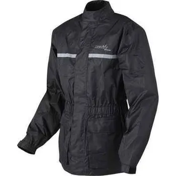 Moto bunda NERVE Heavy Rain černá nepromokavá bunda do deště, pláštěnka na motorku 3XL