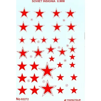 Plastikový model 1:72 Sovětské výsostné znaky (2. světová válka)