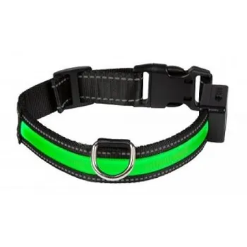 Obojek pro psa Num'axes Svítící obojek zelený