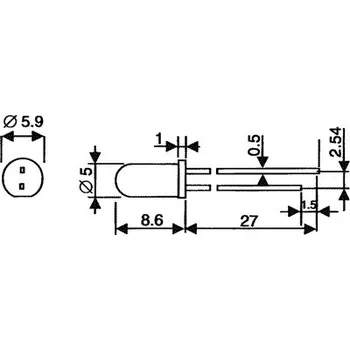 Polovodič Fototranzistor čirá 30° λp max:940nm 100nA 30V THT