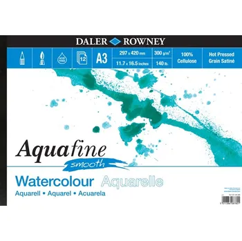 Blok akvarelový 300g Aquafine smooth Daler-Rowney - 12 listů A3