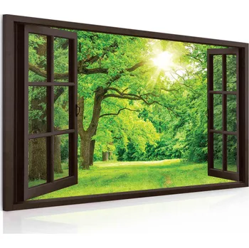 Malvis ® Obraz jarní svěžest za oknem Velikost: 90x60 cm