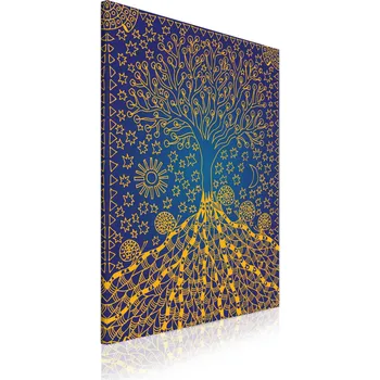 Obraz Malvis ® Obraz Modro-zlatý kouzelný strom Velikost (šířka x výška): 30x45 cm