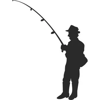 Samolepící dekorace SI0114002H - Rybář2 - 200 x 145 mm doleva