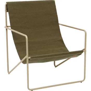 Ferm Living Křeslo Desert Lounge Chair, cashmere/olive