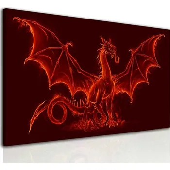 Malvis ® Obraz ohnivý drak Velikost (šířka x výška): 60x40 cm