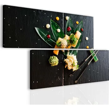 Obraz Malvis ® Dvoudílný obraz sushi Velikost (šířka x výška): 174x100 cm