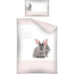Povlečení do postýlky Králíčci růžová 100/135, 40/60 (DL-050925)