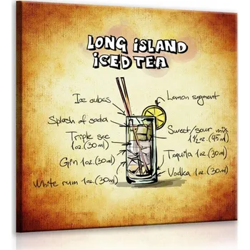 Malvis ® Obraz cedule Long Island Iced Tea Velikost (šířka x výška): 40x40 cm