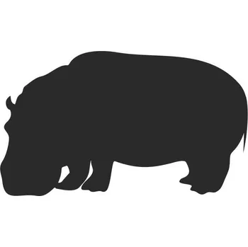 Samolepicí dekorace na vozidlo SI0115025H - Hroch - 200 x 118 mm doleva