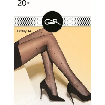 Dámské erotické punčochy Gatta Dotsy 14 Nero Velikost 2-S