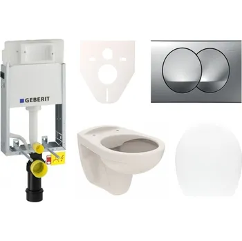 Klozet Cenově zvýhodněný závěsný WC set Geberit k zazdění + WC Ceramia S-Line SIKOGE1U72