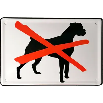 Plechová cedule Smal Zákaz psů - výstražná cedule