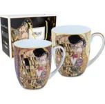 Carmani® Carmani - Porcelánové hrnky G. Klimt, Polibek v dárkovém kufříku - 2*450 ml