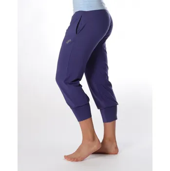 Bambusové tříčtvrteční kalhoty na jógu Nisha Dark Blue - XS