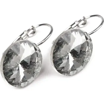 Náušnice Náušnice se skleněným kamínkem 2ks - náušnice tmavě modrá