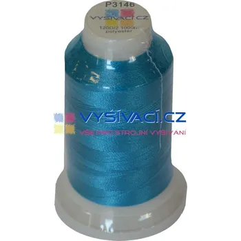 Nit vyšívací nit polyester barva modrá tyrkys P3146 návin 1000m NK- balení: 1 kón návin 1000m 36,30 Kč s DPH za kón při nákupu balení 10 kusů