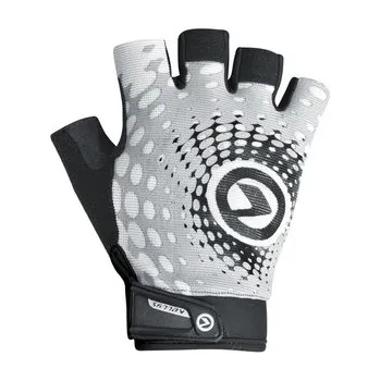 Cyklistické rukavice Kellys Rukavice Impact short white-grey-blk Černá M