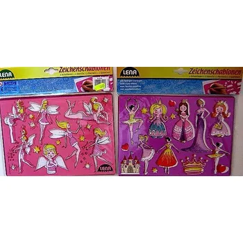 Šablony - 2 ks víl a princezen 26 x 19 cm