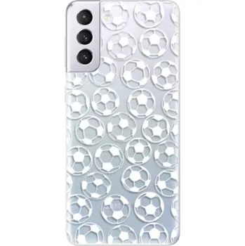 Pouzdro na mobilní telefon Odolné silikonové pouzdro iSaprio - Football pattern - white - Samsung Galaxy S21+